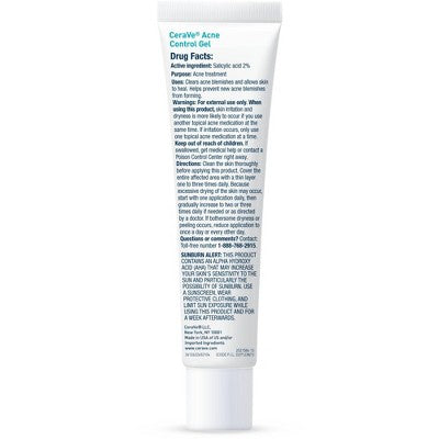 CeraVe Salicylic Acid Acne Treatment Control Gel 1.35oz - Imperfect Box