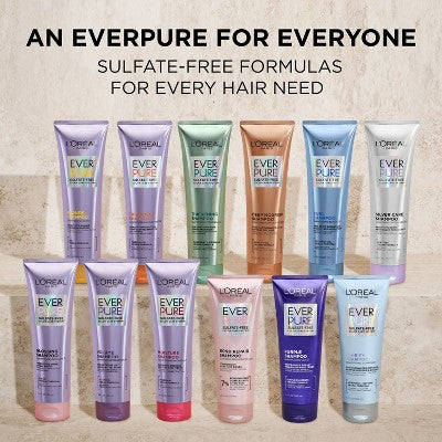 L'Oreal Paris EverPure Frizz-Defy Shampoo with Marula Oil 8.5 fl oz - Imperfect Container