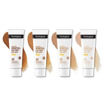 Neutrogena Mineral UV Tint Face Liquid Light Sunscreen SPF 30 1.1oz - Imperfect Box