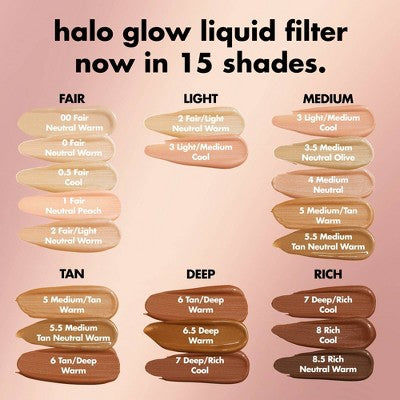 e.l.f. Halo Glow Liquid Filter Highlighter 5 Medium/Tan 1.06 fl oz - New