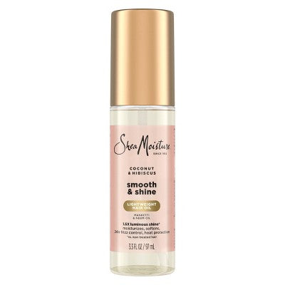 SheaMoisture Coconut and Hibiscus Smooth + Shine Hair Oil 3.3 fl oz - New