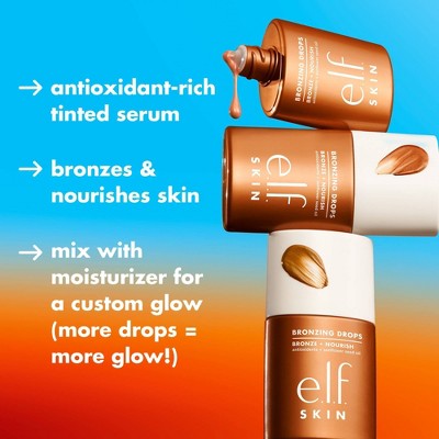 e.l.f. SKIN Bronzing Drops Pure Gold 1 fl oz - New