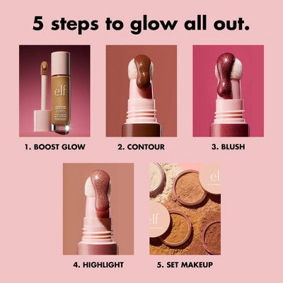 e.l.f. Halo Glow Liquid Filter Highlighter 4 Medium 1.06 fl oz - New