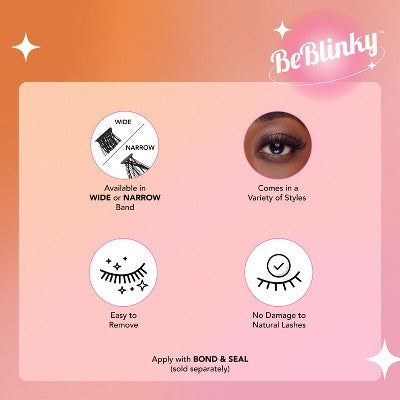 BeBlinky False Eyelash Clusters Narrow Band, Volume 120ct - Imperfect Container