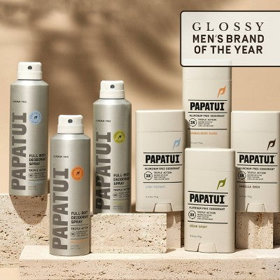Papatui Men's Long-Lasting Odor Protection Body Deodorant Spray Lush Coconut 5oz - Imperfect Container