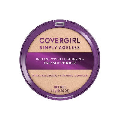 COVERGIRL Simply Ageless Instant Wrinkle Blurring Pressed Powder 200 Fair Ivory 0.39oz - New