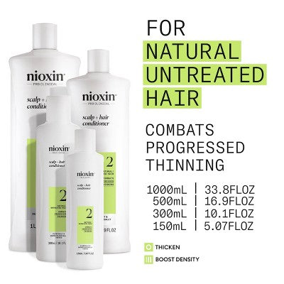 Nioxin System 2 Therapy Conditioner 10.1 fl oz - New