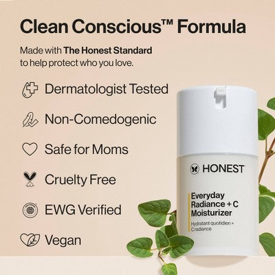 Honest Beauty Everyday Radiance + C Moisturizer with Vitamin C 1.7 fl oz - Imperfect Box