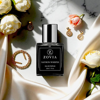 Saffron Whisper – Luxury Women's Perfume | Warm Amber Floral Scent by Zovia | 30ml