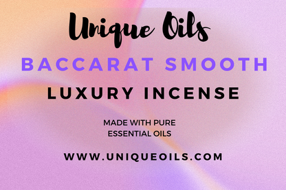 Unique Oils Luxury Incense - Baccarat Smooth (pack of 30)